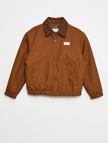 Blouson en coton avec col côtelé