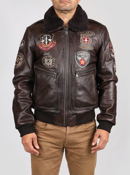 Blouson En Cuir  Avia Argus Redskins - Kiabi
