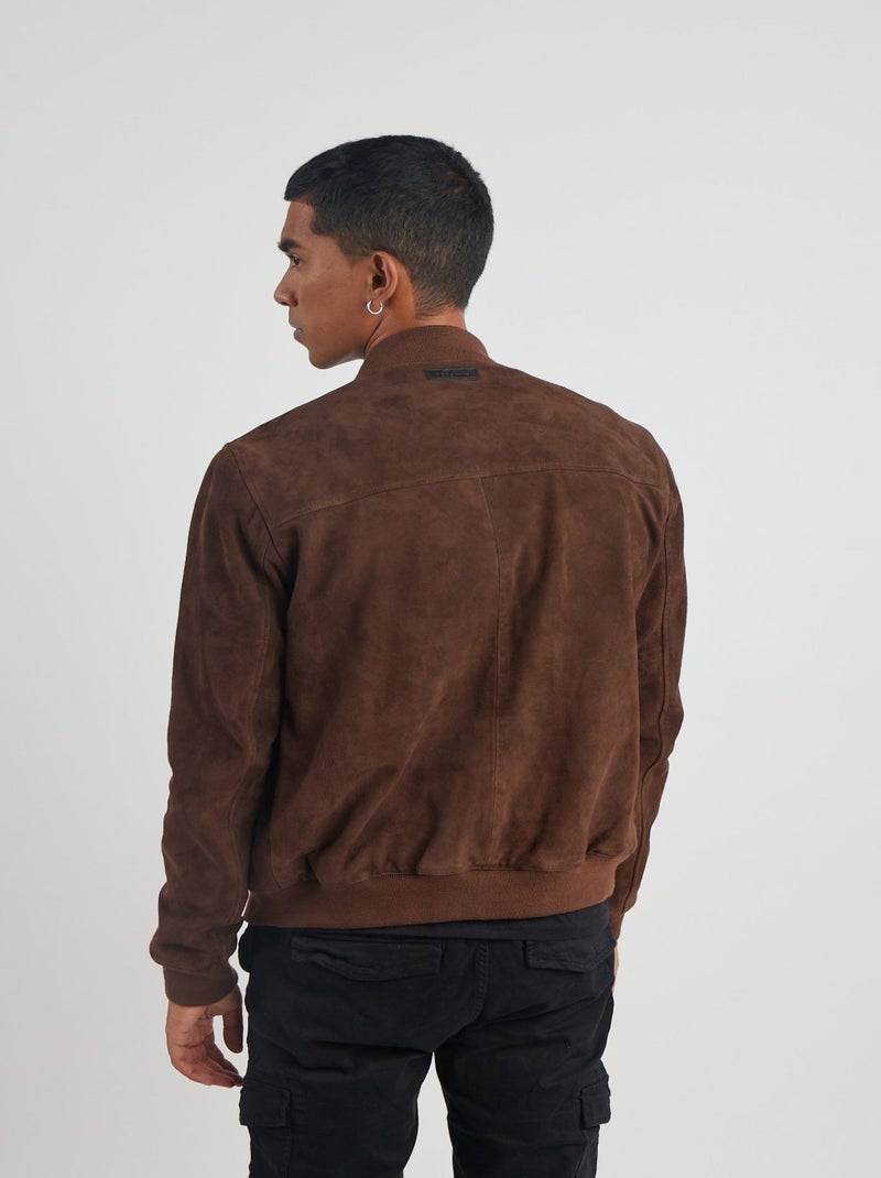 Blouson En Cuir  Bower 2 African Redskins Marron - Kiabi