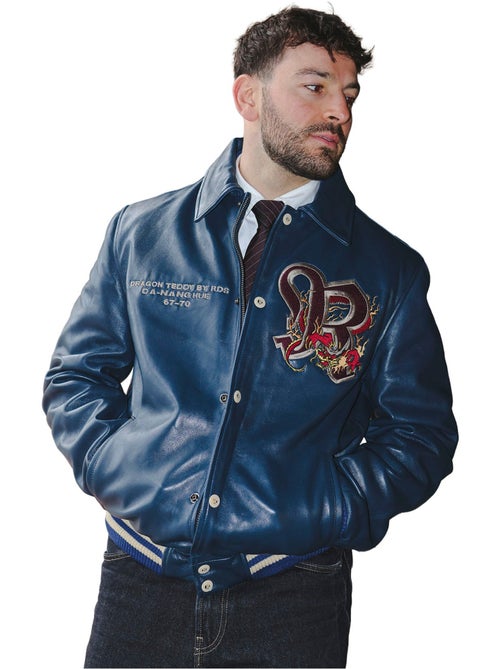 Blouson En Cuir Bruce Legend Redskins - Kiabi Blouson En Cuir Bruce Legend Redskins - Kiabi
