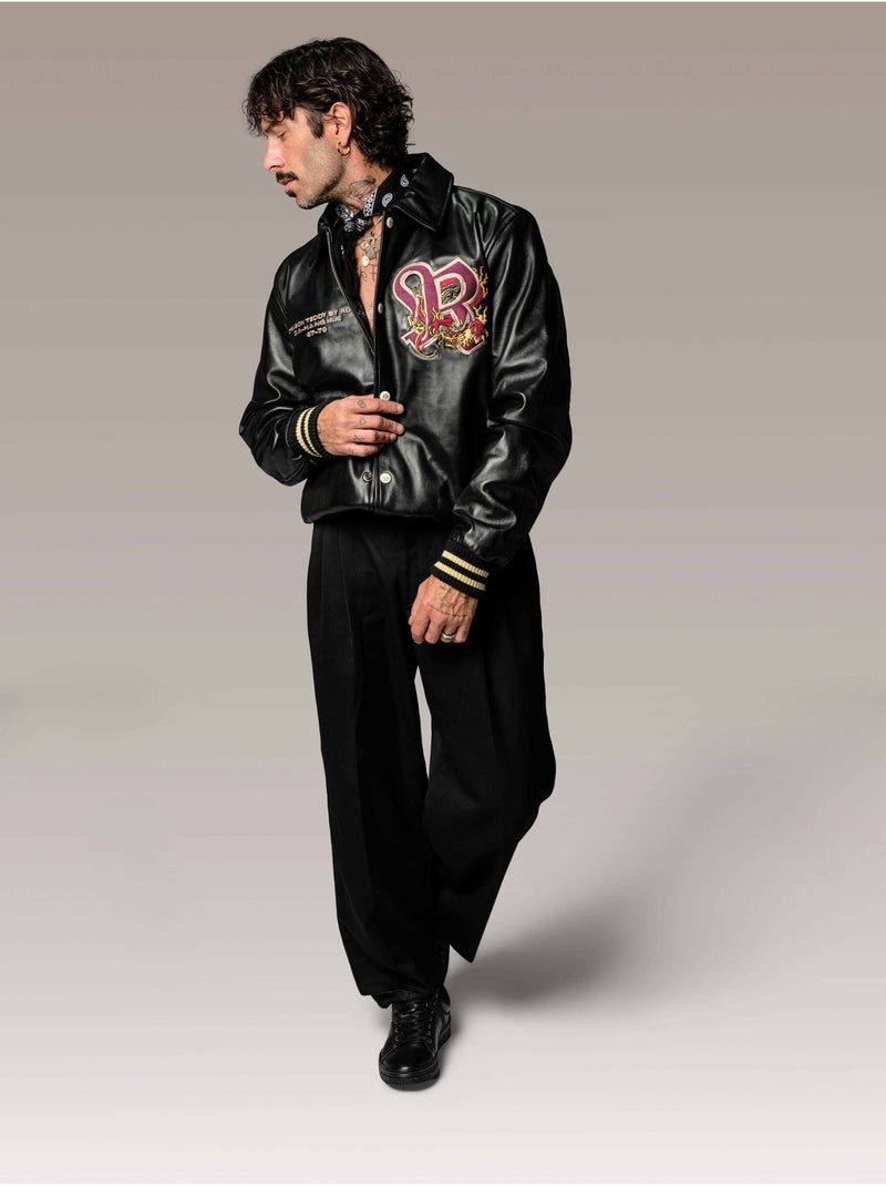 Blouson En Cuir Bruce Legend  Redskins Noir - Kiabi