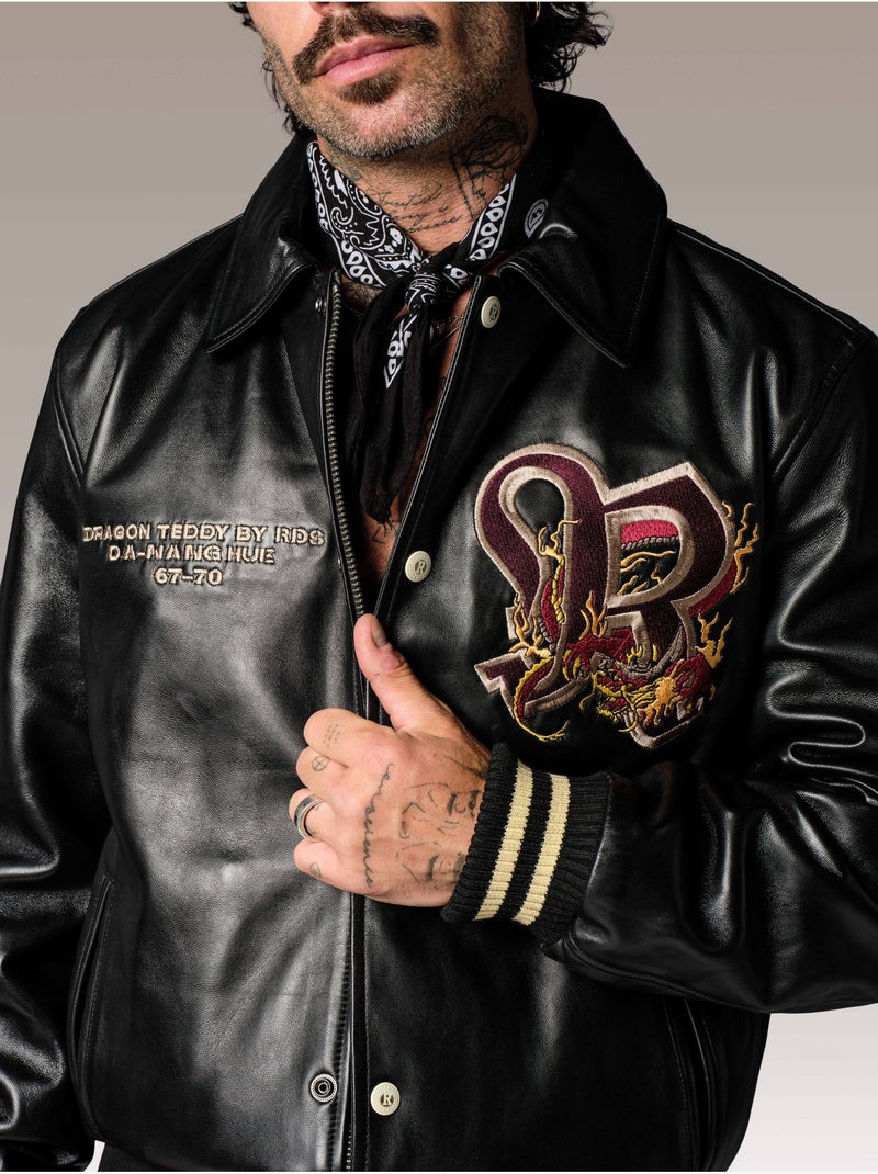 Blouson En Cuir Bruce Legend  Redskins Noir - Kiabi