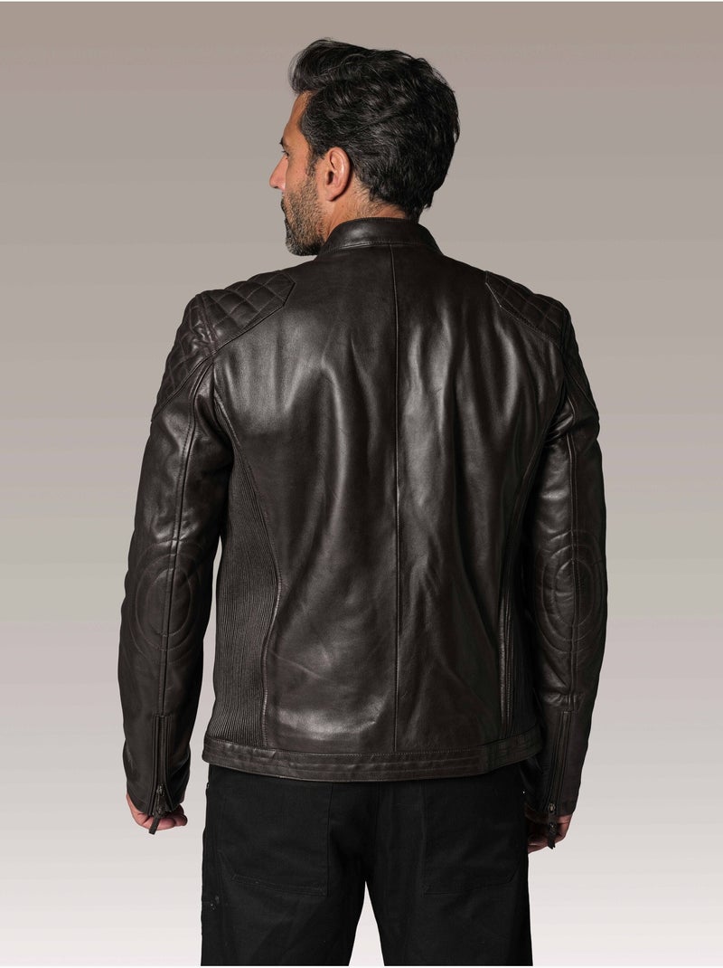 Blouson En Cuir  Bullit Legend Redskins Marron - Kiabi