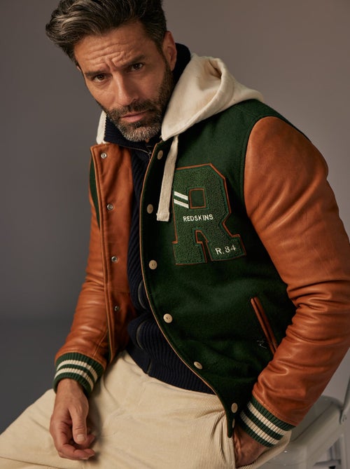 Blouson En Cuir  Cambridge School Redskins - Kiabi
