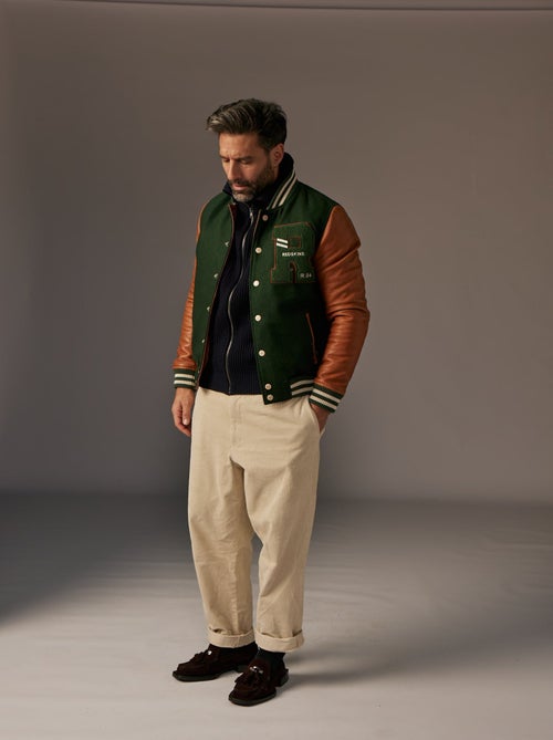 Blouson En Cuir  Cambridge School Redskins - Kiabi