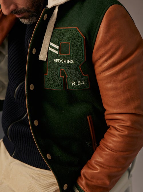 Blouson En Cuir  Cambridge School Redskins - Kiabi