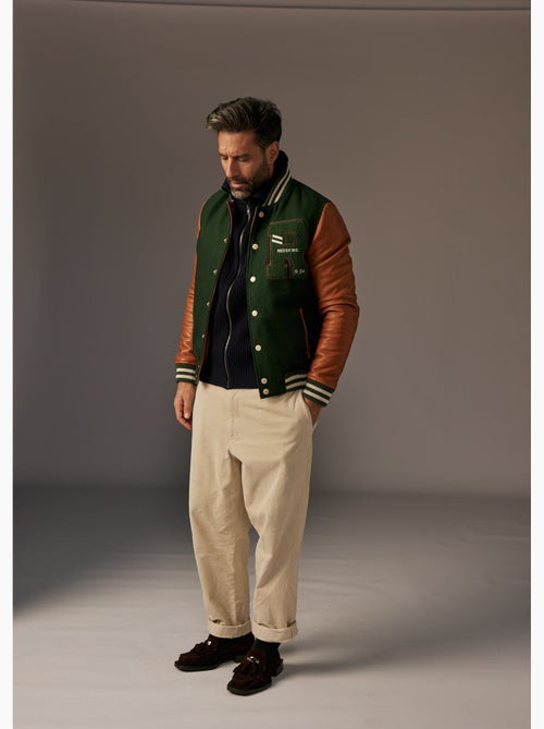 Blouson En Cuir Cambridge School Redskins - Kiabi Blouson En Cuir Cambridge School Redskins - Kiabi