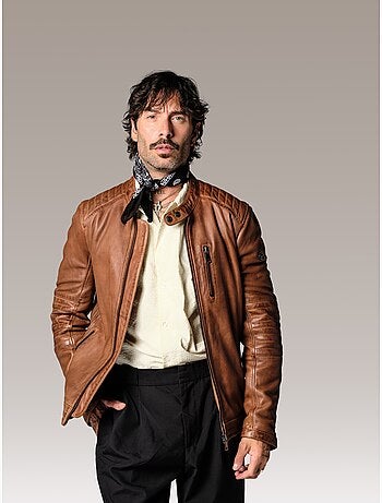 Blouson En Cuir Clair Formula Stown Redskins
