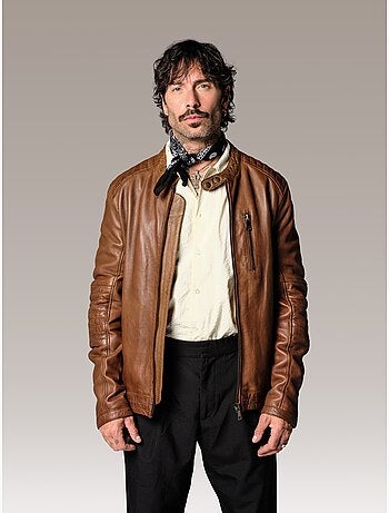 Blouson En Cuir Clair Formula Stown Redskins