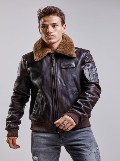 Blouson En Cuir  Commander Stricking Redskins - Kiabi