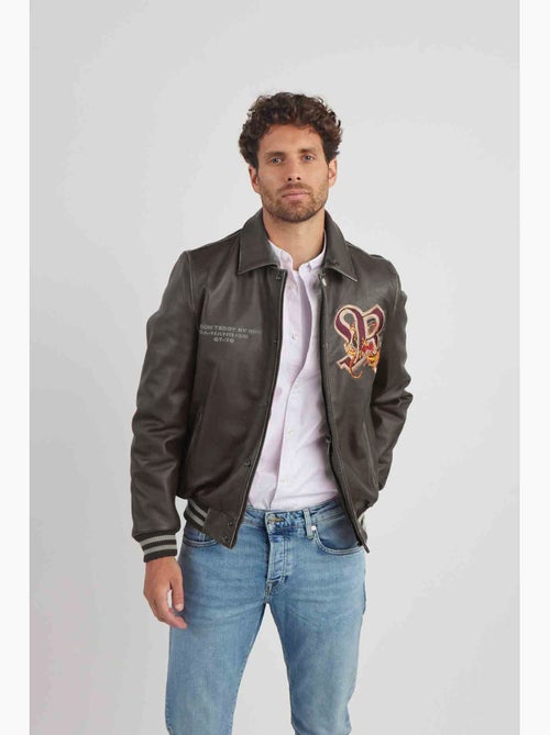 Blouson En Cuir  Dragon Cohiba Redskins - Kiabi