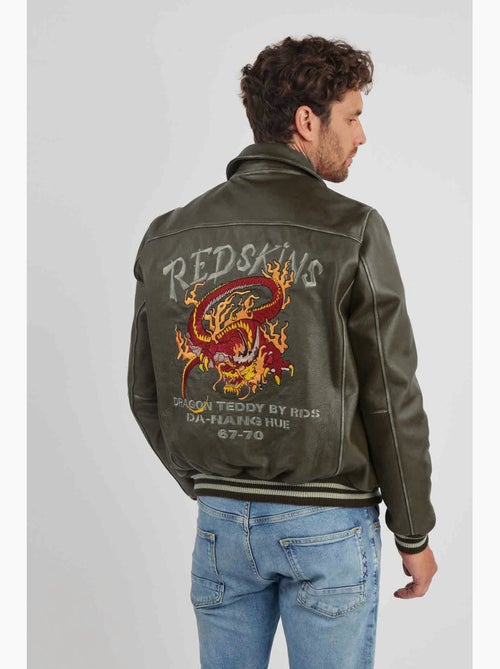 Blouson En Cuir  Dragon Cohiba Redskins - Kiabi