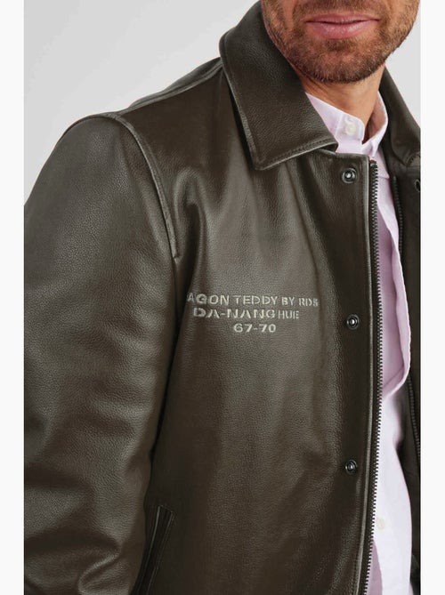 Blouson En Cuir  Dragon Cohiba Redskins - Kiabi