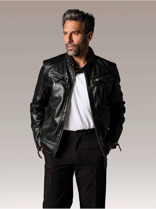 Blouson En Cuir Drake Holster Redskins - Kiabi Blouson En Cuir Drake Holster Redskins - Kiabi