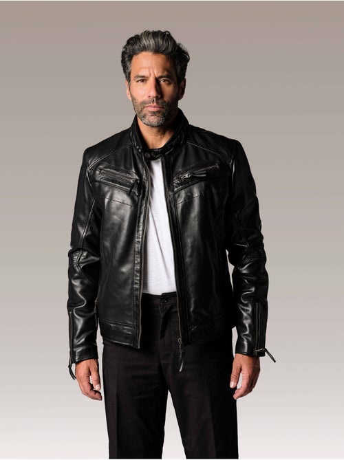 Blouson En Cuir Drake Holster Redskins - Kiabi Blouson En Cuir Drake Holster Redskins - Kiabi