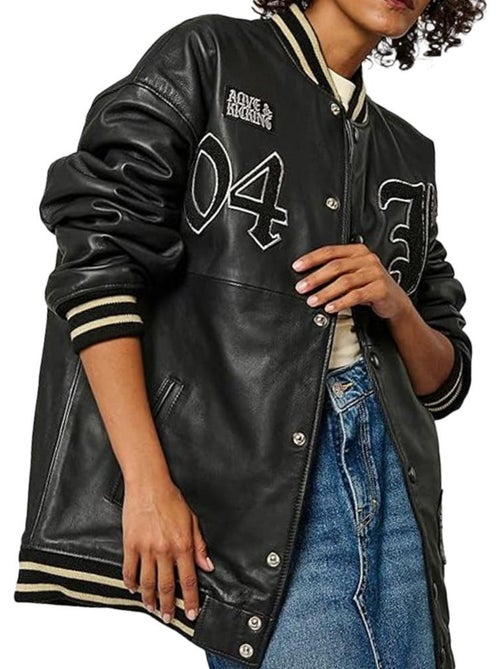 Blouson en Cuir Femme Kaporal - Kiabi