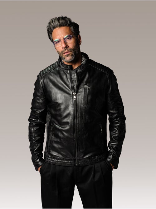 Blouson en cuir formula stone redskins - Kiabi Blouson en cuir formula stone redskins - Kiabi