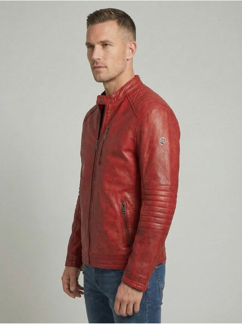 Blouson en cuir formula stone redskins - Kiabi Blouson en cuir formula stone redskins - Kiabi