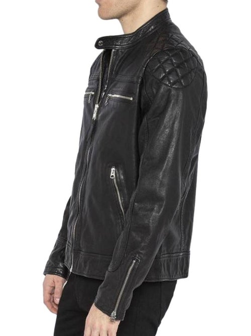 Blouson en Cuir Homme Schott - Kiabi