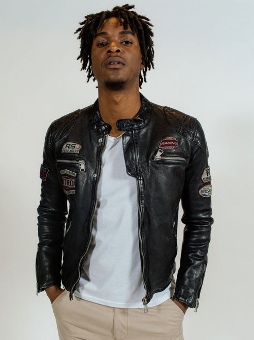 Blouson En Cuir Nitro Barcelona Redskins - Kiabi