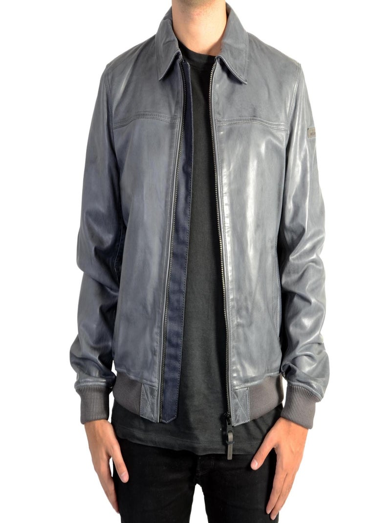 Blouson en Cuir Redskins Rodger Mojito Bleu - Kiabi