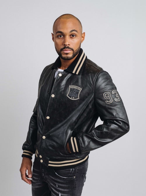 Blouson En Cuir  Skatboard Cohiba Redskins - Kiabi