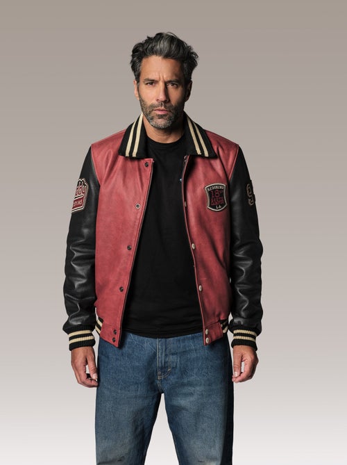 Blouson En Cuir  Skatboard Cohiba Redskins - Kiabi