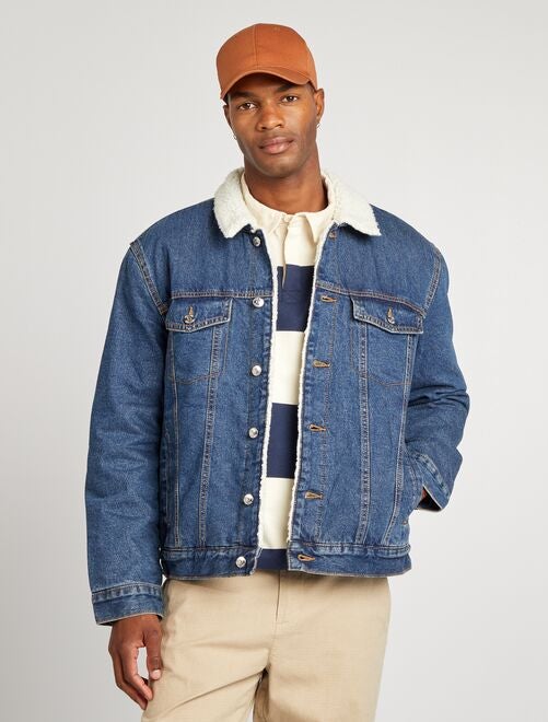 Blouson en denim type aviateur - Kiabi