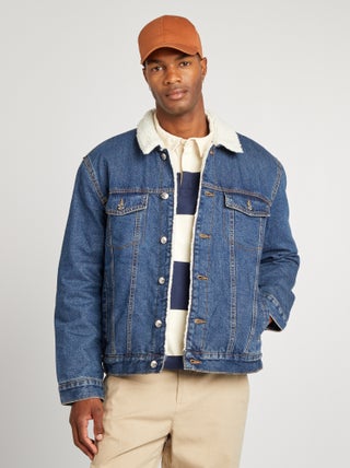 Blouson en denim type aviateur