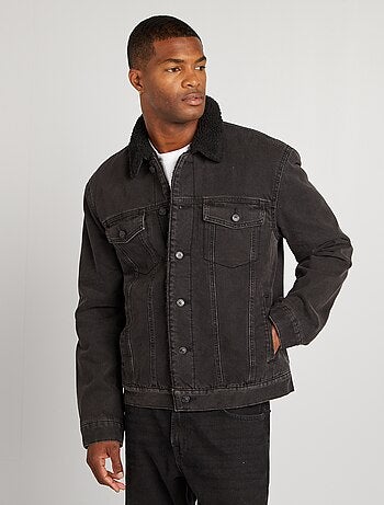 Blouson en denim type aviateur