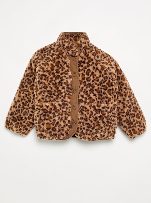 Blouson en fausse fourrure 'léopard' - Kiabi