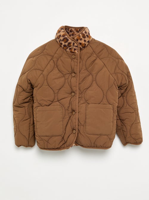 Blouson en fausse fourrure 'léopard' - Kiabi