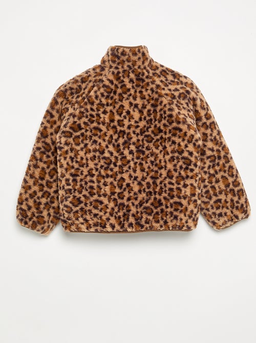 Blouson en fausse fourrure 'léopard' - Kiabi