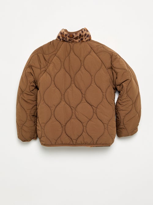Blouson en fausse fourrure 'léopard' - Kiabi
