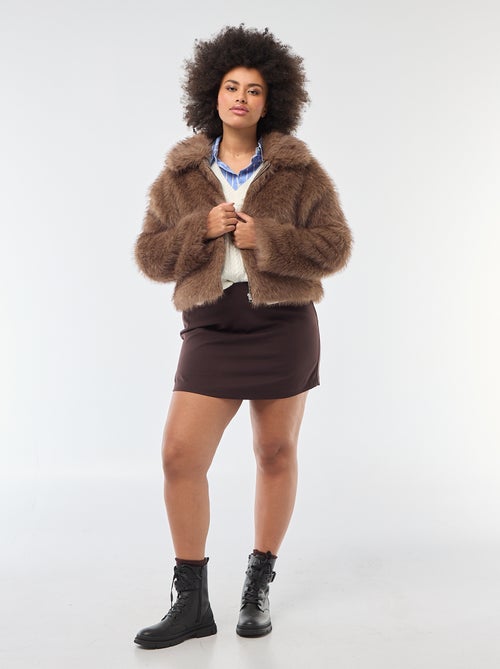 Blouson en fausse fourrure - Kiabi