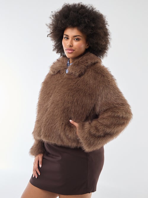 Blouson en fausse fourrure - Kiabi