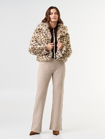 Blouson en fausse fourrure