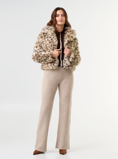 Blouson en fausse fourrure - Kiabi