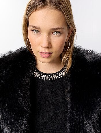 Blouson en fausse fourrure