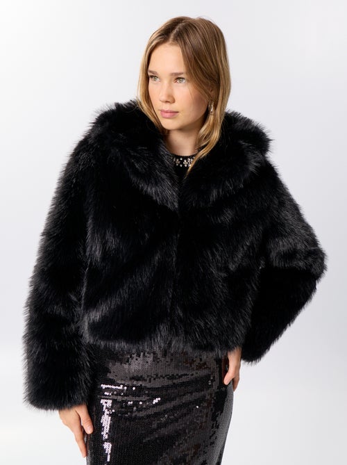 Blouson en fausse fourrure - Kiabi Blouson en fausse fourrure - Kiabi