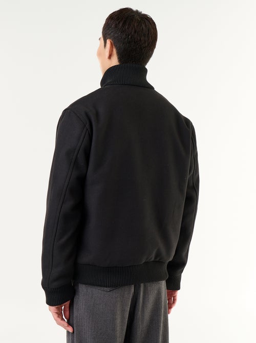 Blouson en faux lainage boutonné - Kiabi