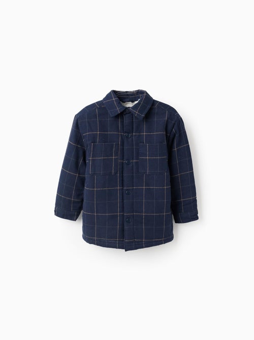 Blouson en flanelle avec doublure en sherpa - Kiabi