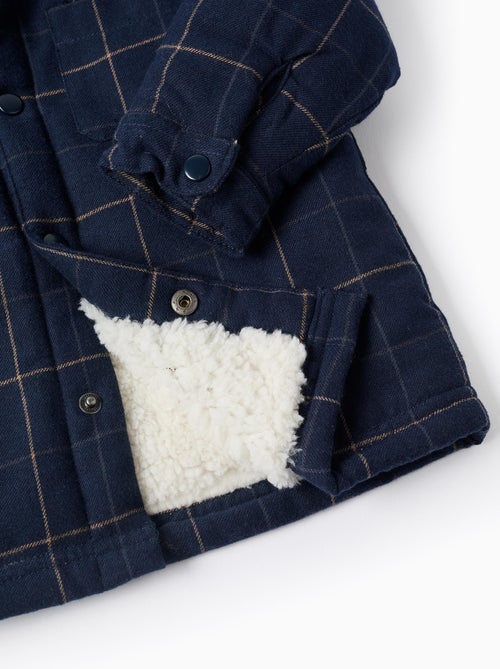 Blouson en flanelle avec doublure en sherpa - Kiabi