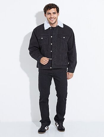 Blouson en jean intérieur fausse fourrure - AFIBEL