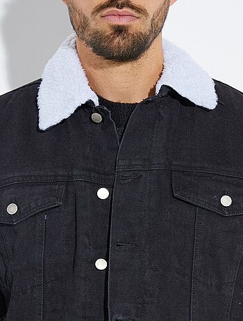 Blouson en jean intérieur fausse fourrure - AFIBEL