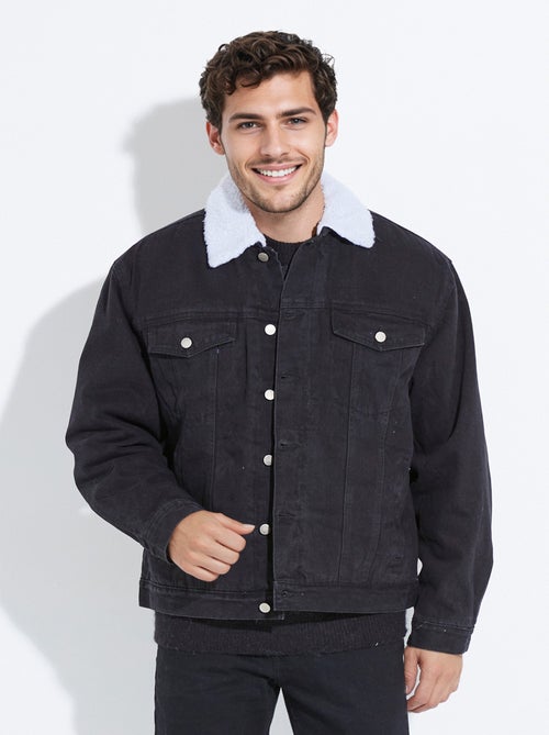 Blouson en jean intérieur fausse fourrure - AFIBEL - Kiabi