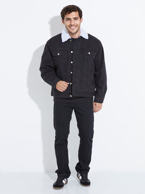 Blouson en jean intérieur fausse fourrure - AFIBEL - Kiabi