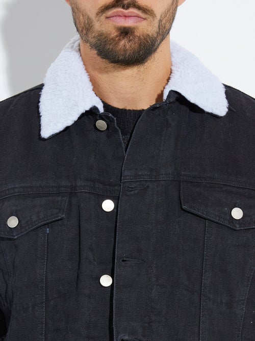 Blouson en jean intérieur fausse fourrure - AFIBEL - Kiabi