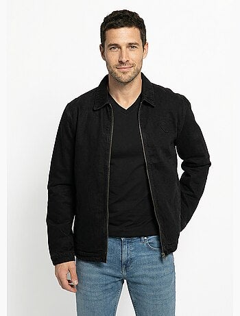 Blouson en jean zippé, c¿ur poitrine - afibel