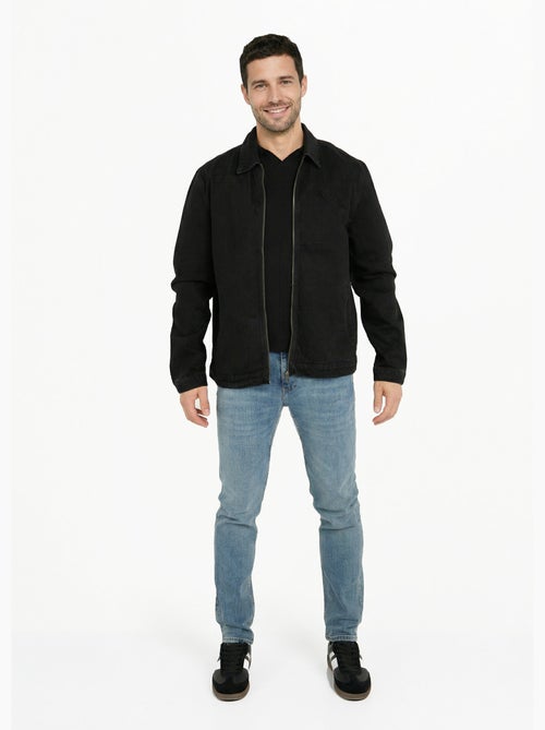 Blouson en jean zippé, c¿ur poitrine - afibel - Kiabi Blouson en jean zippé, c¿ur poitrine - afibel - Kiabi